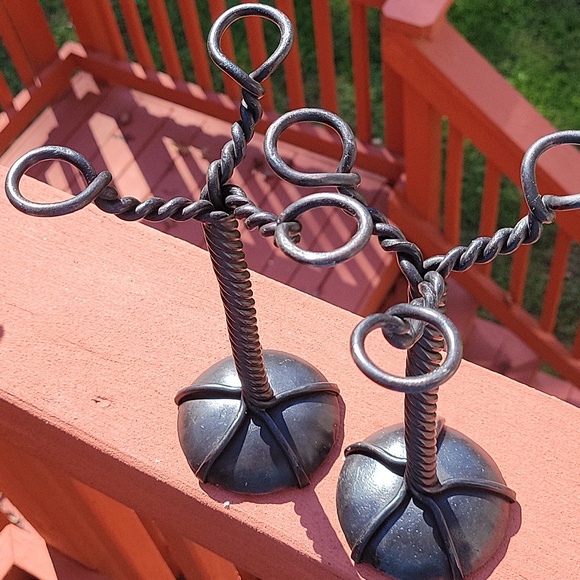 Wrought iron Candle sticks - Picture 4 of 6